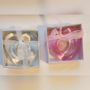 Heart Glass Tealight Candle Holders